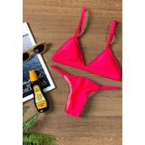 Biquíni Aviador Liso Com Calcinha De Fita
