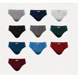 Kit 9 Cuecas Slip Marxan 100% Algodão Liso Tamanho Grande