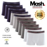 10 Cuecas Boxer Algodão Cotton Mash 110.04