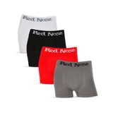 Kit 4 Cuecas Boxer Red Nose Microfibra Masculino