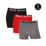 Kit C/3 Cuecas Boxer Red Nose Microfibra Masculino