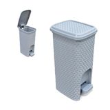 Lixeira Rattan Banheiro Pedal Multiuso Cesto Organizador