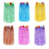 Newcreativetop 24 Saias Floradas De Luau Hula Adultas Pacote De 6,cores Variadas