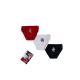 Kit Cuecas Infantis Mickey Vermelho Branco Preto