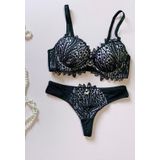 Conjunto Lingerie Com Calcinha Fio Dental