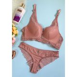 Conjunto Lingerie Com Calcinha Rendada