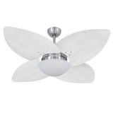 Ventilador De Teto Volare Dunamis Escovado Vidro Palmae 220v