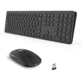 Combo De Teclado E Mouse Sem Fio, Teclado Sem Fio Compacto Leadsail Tranquilo E Mouse Set 2.4g Design Elegante Ultra-fino Para Windows, Computador, D