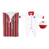 Kit Saída De Maternidade São Paulo Tricolor Menino Oficial