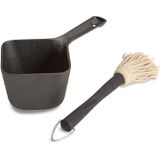 Cuisinart Outdoor Grilling Cuisinart Cbp-300 Panela De Basting De Ferro Fundido E Escova Para Grelhar