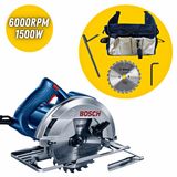 Serra Circular Manual Bosch Gks-150 127v 1500w Potente + Bolsa E Disco De Vídea Para Madeira