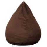 Puff Confort Pera Suede Marrom Escuro 90 cm