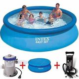 Kit Piscina Inflável 5.621 Litros + Filtro Capa Bomba Intex