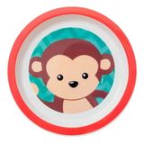 Pratinho Raso Refeição Infantil Bebe Macaco - Buba