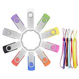 Flash Drive 8gb Thumb Drives 10 Pack Bulk Usb Pendrives, Portable Multipack Jump Drives 8 Gb Valor Usb 2.0 Memory Sticks, Febniscte Color As