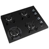 Cooktop A Gás Consul, 4 Bocas, Vidro Temperado, Acendimento Automático, Bivolt, Preto - Cd060aeuna