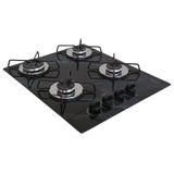 Cooktop 4 Bocas Premium Ultra Chama - Marmorizado Preto