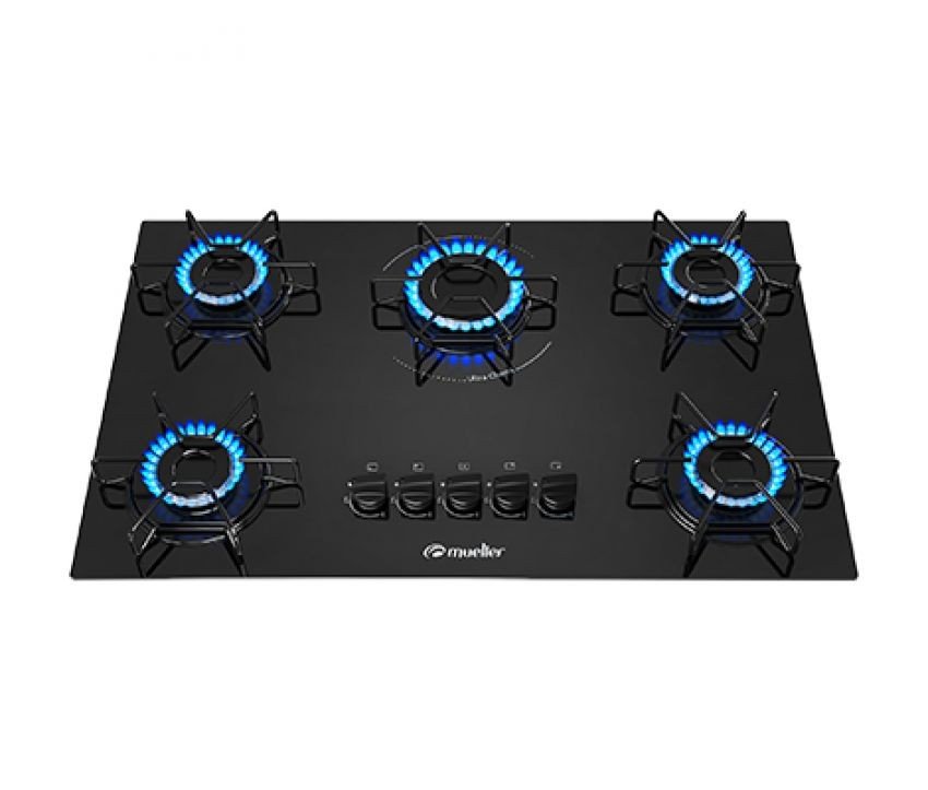 Fogão Cooktop 5 Bocas Mueller Mcg -  À Gás - Preto - Bivolt