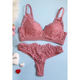 Conjunto Lingerie Com Calcinha Fio Duplo