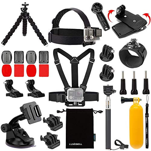 Kit De Acessórios Luxebell Para Akaso Ek5000 Ek7000 4k Wifi Action Camera Gopro Hero 9 8 6 5/session 5/hero 4/3+/3/2/1 Max Fusion Sj4000 Sj