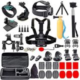 Kit De Acessórios Black Pro Camera Compatível Com Gopro Hero 10 9 8 7, Gopro Max, Gopro Fusion, Insta360, Dji Osmo Action, Akaso, Apeman,