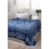 Colcha casal chenille jolitex 220x240 bruna azul