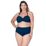 Calcinha Hot Paint Plus Size com Drapeado Agridoce Marinho