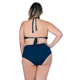 Calcinha Hot Paint Plus Size com Drapeado Agridoce Marinho