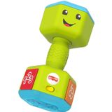 Fisher-price Laugh & Learn Countin Reps Dumbbell Chocalho Brinquedo Com Música, Luzes E Conteúdo De Aprendizagem Para Bebês E Crianças De 6 A 36 Mese