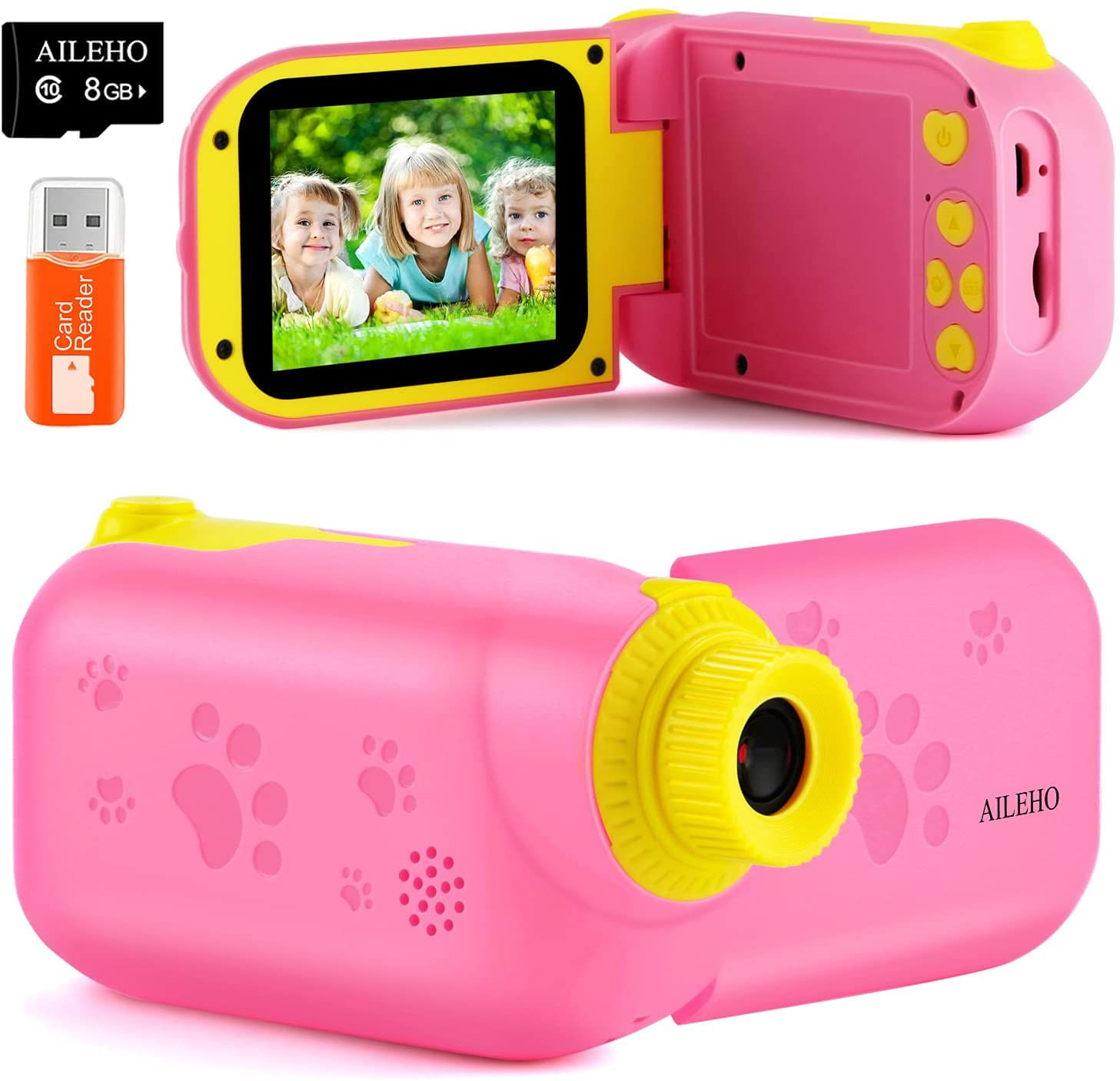 Câmera De Vídeo Aileho Kids Para Meninas Digital Câmera De Vídeo Para  Crianças Aniversário Brinquedos 3 4 5 6 7 8 9 Anos Criança Câmera 8m 1080p  Com - Carrefour