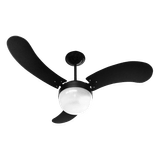 Ventilador De Teto Venti-delta New Montana 3 Pás Laqueado Preto 220v