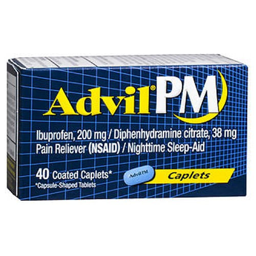 Advil Pain Reliefr E Nighttime Sleep Aid 40 Caplets By Advil