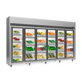 Refrigerador Vertical Auto Serviço Hortifruti 2340 Litros Tipo Inox Com Led  Fros Free  Geas- 6 Portas Ti  Gelopar 220v Gelopar