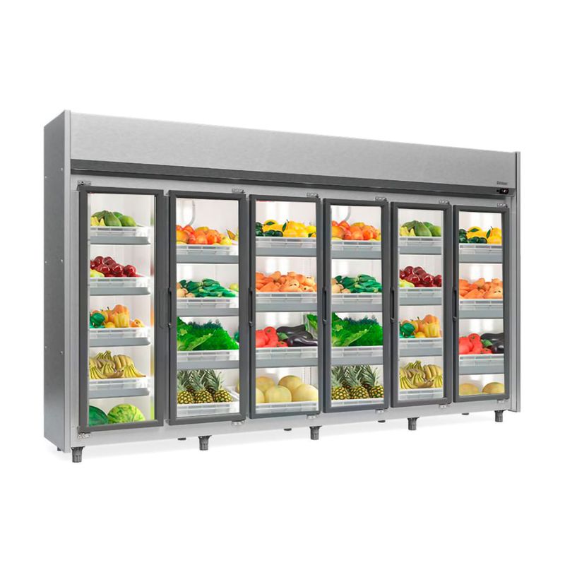 Geladeira/refrigerador 2340 Litros 6 Portas Inox - Gelopar - 220v - Geas-6p