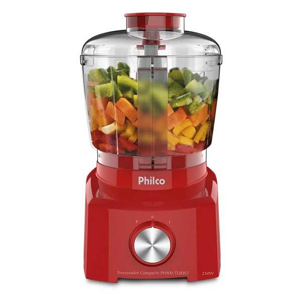 Mini Processador Philco Turbo 250w Vermelho 220v Ph900v