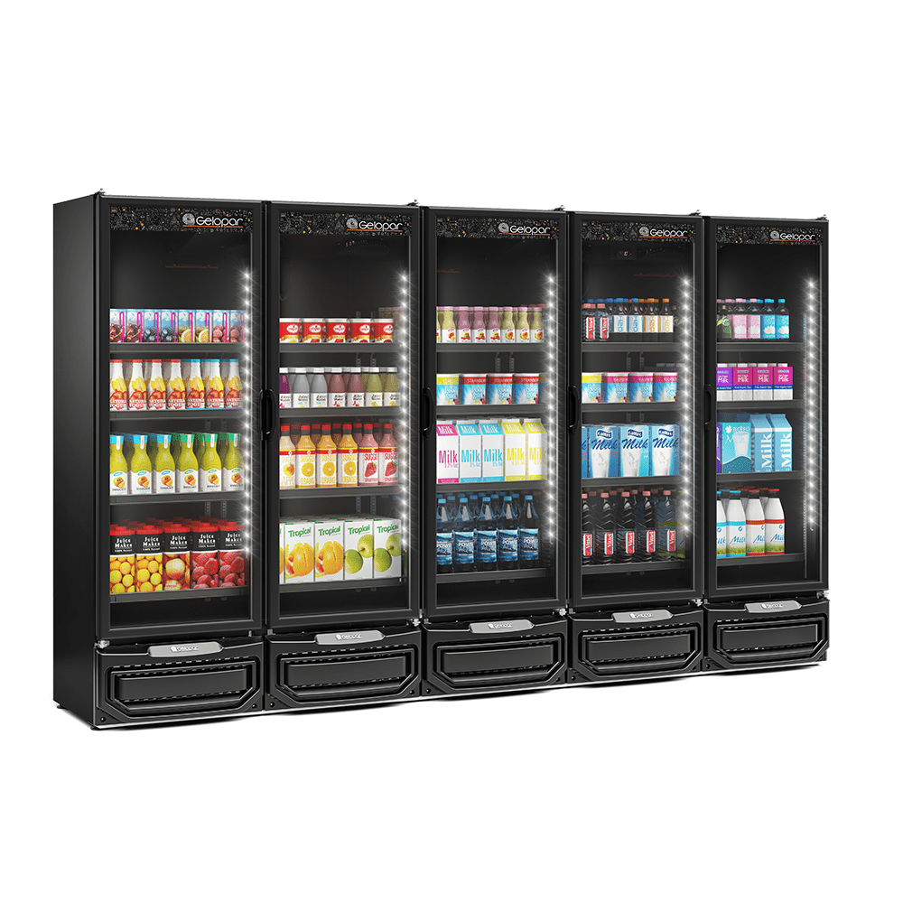 Refrigerador/expositor Vertical Conveniência Gcvr-2500 Lb Pr All Black 2500l C/ Led Perimetral - Gelopar 220v Gelopar