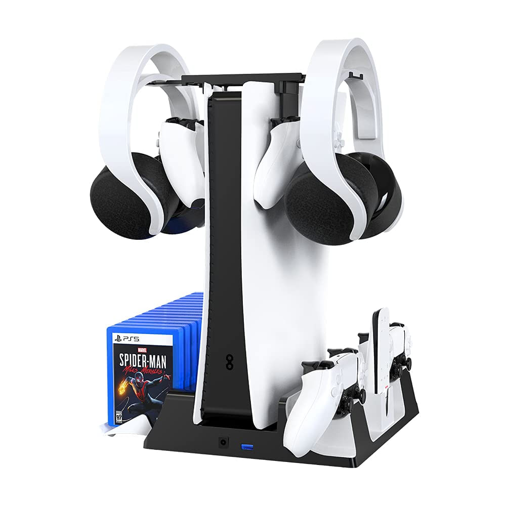 Ps5 Vertical Stand Com Ventilador De Refrigeração E Dupla Posição De Carregador De Controlador Para Playstation 5 Ps5 Console, Joytorn Ps5 Charging D