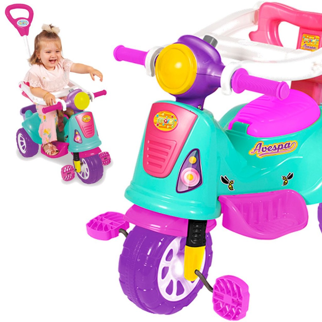 Carrinho De Passeio Ou Pedal Infantil Triciclo Avespa - Maral - Extreme