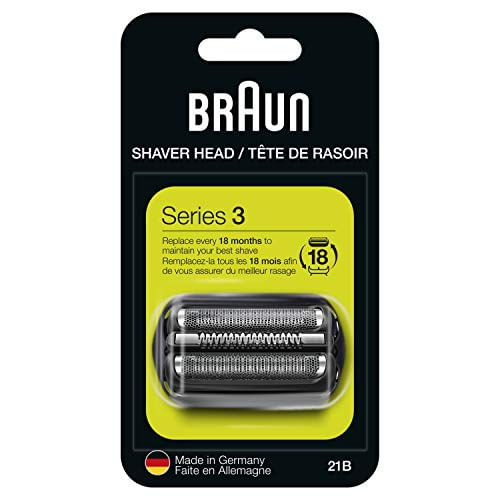 Braun Série 3 Cabeça De Substituição De Barbeador Elétrico - 21b - Compatível Com Lâminas Elétricas 300s, 310s, 3010bt