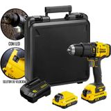 Parafusadeira Furadeira 20V Bivolt com Impacto, 2 Baterias e Maleta SCD711C2K-BR Stanley