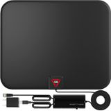 Gesobyte Amplificado Hd Digital Tv Antena Longa 250+ Alcance - Suporte 4k 1080p Fire Tv Stick E Todas As Tvs Mais Antigas - Full Smart Switch Amplifi