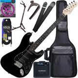 Kit Guitarra Elétrica Stratocaster Giannini G101 Bk/bk Preto