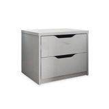 Mesa de Cabeceira  Santos AndirÃ¡ Conect c/ 2 Gavetas Cor Branco/Branco