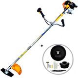 Roçadeira Profissional Vulcan Vr430s Á Gasolina Motor 2 Tempos 43cc 1,7hp Lâmina Facão + Faca Circular De 80 Dentes Ideal Para Manutenção De Rodovias