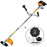 Roçadeira Profissional Para Jardinagem Vr430s Vulcan Á Gasolina 2t 43cc 1,7hp Alta Potência E Durabilidade Com Lâmina 2 Pontas + Disco De 8 Pontas