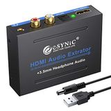 Esynic 4k Hdmi Audio Extractor Hdmi To Hdmi + Optical Toslink Spdif + Analog Rca L/r +3.5mm Jack Stereo Audio Video Splitter Conversor Com S