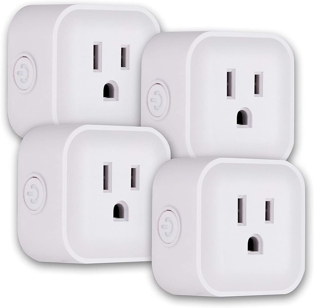 UltraPro Plug-In 2-Outlet WiFi Smart Plug with Push Button, White