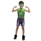 Fantasia Hulk Infantil - Super Pop - Vingadores - Marvel  P