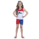 Fantasia Arlequina Regata E Shorts Infantil Curta - Harley Quiin - Esquadrão Suicida  P