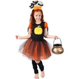 Fantasia Abóbora Iluminada Menina - Halloween - Quimera Kids